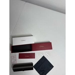 Authentic Cartier Glass Case + Box+ Eyeglass lenses + Book + Screws + Cloth